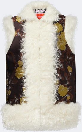 La DoubleJ Floral jacquard mohair vest