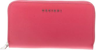 Orciani Zip Around Zachte Leren Portemonnee - Dames - Portefeuilles - Roze - ONE Size - Leer - Accessoires