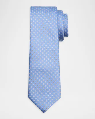 Emporio Armani Men & apos;s Geometric Box Jacquard Silk Tie