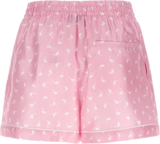 Moschino Womens Multicolor Silk Bermuda Shorts