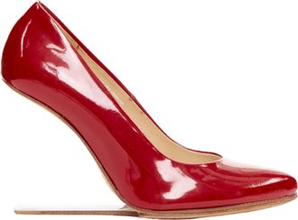 Maison Margiela H & M Invisible Red patent leather perspex clear heel pumps