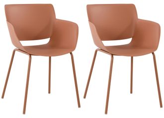 Clp Lote De 2 Sillas Alpena Terracota