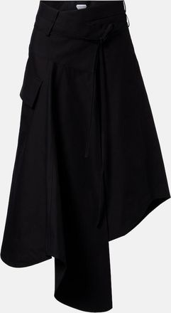 Bottega Veneta Asymmetric cotton midi skirt