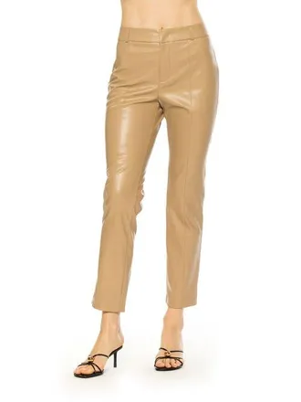 Alexia Admor Lior Vegan Leather Pants in Beige at Nordstrom, Size 12