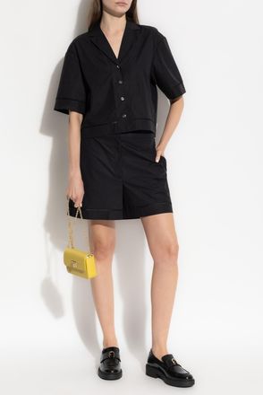 Theory High-waisted Shorts, Womens, Black