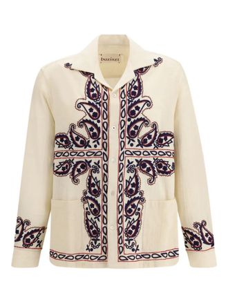 Baziszt Memento embroidered shirt - Toni neutri