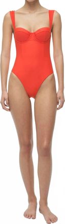 Jonathan Simkhai Kyle Bustier One Piece In Lobster