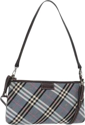 Burberry Pre-owned Canvas Schoudertas - Dames - Vintage Schoudertas - Blauw - ONE Size - Vintage