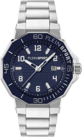 Plein Sport Titan Bracelet Watch, 44mm in Stainless Steel/Blue at Nordstrom Rack