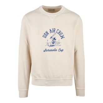 Bl'ker Sweatshirts, male, Beige, Size: 2XL Felpa Girocollo