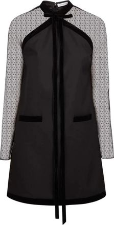 Nina Ricci Mini-jurk met tule mouwen - Dames - Korte kleedjes - Zwart - S - Tule - Kleedjes