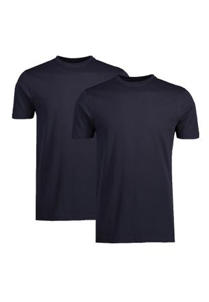 Lerros T-Shirt LERROS LERROS Doppelpack T-Shirt Rundhals in Premium Baumwollqualit&auml;t, Herren, Gr. XXL, blau (navy), 100% Baumwolle, Rundhals, Shirts T-Shirt