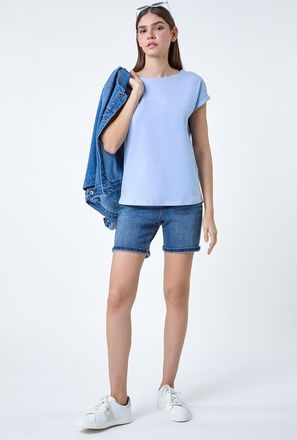 Roman Plain Stretch Cotton Jersey T-Shirt