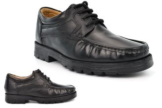 Generic Mens Leather Shoes Boys School Shoes Size 6 Boys Shoe Size 11 Mens Real Leather Shoe Comfort Lace Up Work Sizes 6-12 Black 11 UK