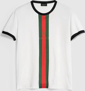 Gucci Cotton Jersey T-shirt With Print, Size XXXL, White