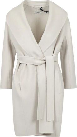 Max Mara Messi Coat - Dames - Jas met riem - Beige - S - Wol - Jassen