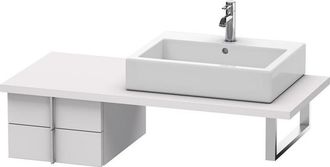 Duravit Duravit Vero Mueble Para Consola, 6577, 2 Cajones, 400mm, Color (frente/cuerpo): Blanco Lila Seda Laca Mate - Ve657708787