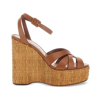 Aquazzura Wedges, female, Brown, Size: 7 1/2 US Copacabana Wedge 130