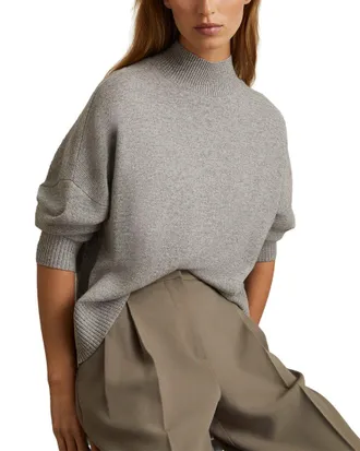 Reiss Alicia Knitted Funnel Neck Wool & Cashmere-Blend Sweater
