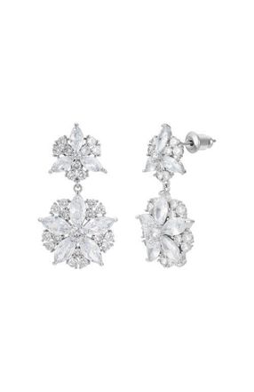 Untamed Petals Empress Crystal Earrings in Silver at Nordstrom