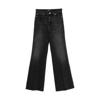 7 For All Mankind Mujer, Vaqueros, Negro, Talla: W30