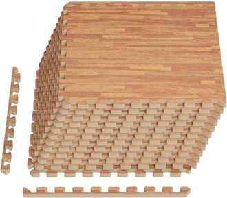 vidaXL Alfombrillas De Piso 12 Uds. Madera 4,32 M&sup2; Espuma Eva Vidaxl