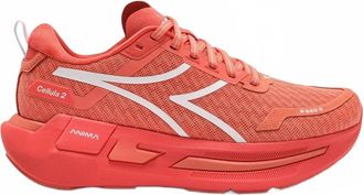 Diadora Womens Cellula 2 Running Shoes In Coral/hot Coral