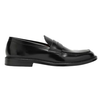 Doucal's Loafers, male, Black, Size: 7 1/2 US Classic Moccasin Shoes