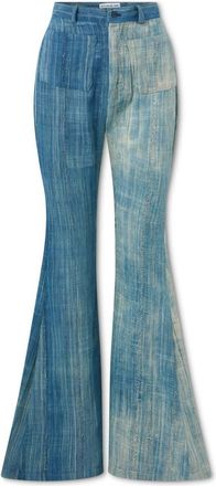 STUDIO 189 Womens Bell Bottom Pants In Indigo Blue