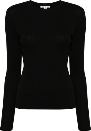 Reformation Davy organic-cotton T-shirt - women - Organic Cotton/Spandex/Elastane - L - Black