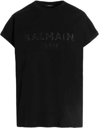 Balmain Logo Print Cotton T Shirt, Size Medium