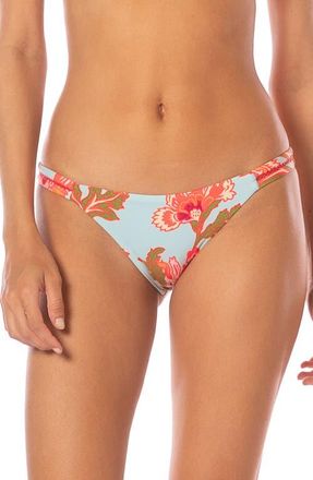 Maaji Quinn Reversible Bikini Bottoms in Blue at Nordstrom, Size Small