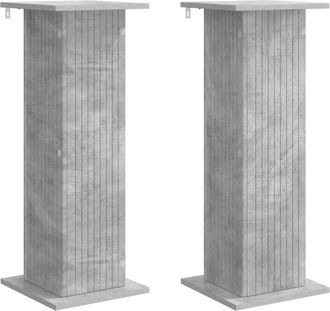 vidaXL Soporte De Plantas 2 Uds. Gris Hormig&oacute;n 30,5 X 30 X 80,5 Cm Vidaxl
