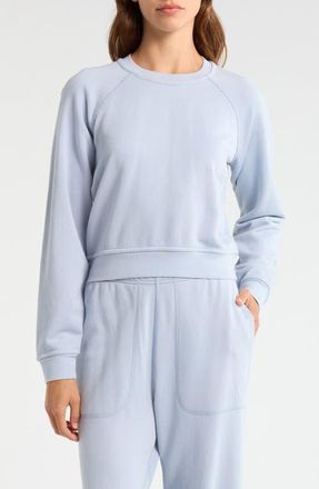 Lunya Silksweats Reversible Sweatshirt in Welkin Blue at Nordstrom, Size X-Large