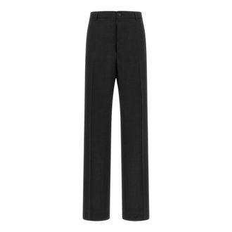 Maison Margiela Gestreepte Wolbroek - Dames - Broeken - Grijs - Maat: M Wol