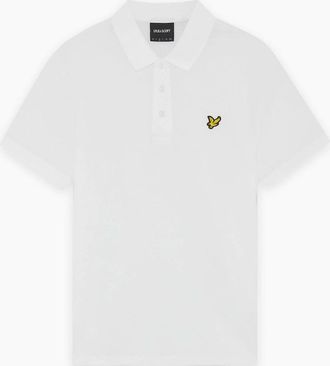 Lyle & Scott Mens Lyle & Scott Popcorn Jacquard Polo Shirt WHITE - Size: 42