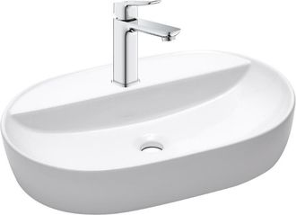 GROHE Quickfix Dice Grifo De Lavabo Tama&ntilde;o M + Lavabo Sobre Encimera Swiss Aqua Technologies 60x40x12,5 Cm