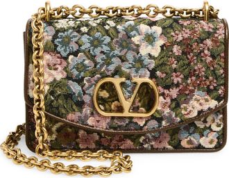 Valentino Garavani Small DeVain Floral Jacquard Shoulder Bag in Multi Pink at Nordstrom
