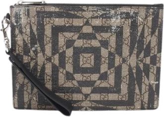 Gucci Pre-owned GG Kaleido Coated Canvas Clutch - Dames - Vintage Clutch - Veelkleurig - ONE Size - Leer - Vintage