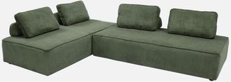 Sweeek Sweeek - Sof&aacute; Modular De Pana, 4 Plazas, Lao, Verde, 180x90x78 Cm