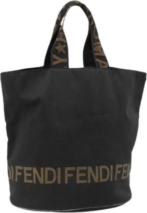 Fendi Pre-owned Canvas Tote Bag - Dames - Vintage Shopper - Zwart - ONE Size - Vintage