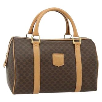 Celine Pre-owned Handbags, female, Brown, Size: ONE SIZE Pre-owned Vintage Macadam Canvas Hand Bag