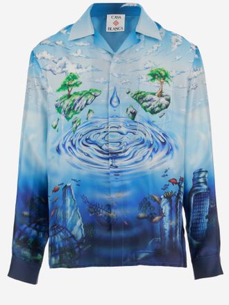 Casablanca Silk Shirt With Graphic Print