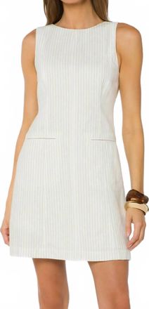 Velvet Heart Matilda Sleeveless Mini Dress In Mulch Pinstripe