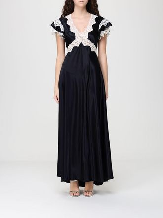 Alberta Ferretti Abito lungo Alberta Ferretti in raso con inserti in pizzo