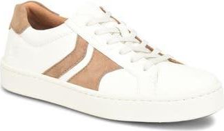 B&oslash;rn Beck Tie Low Top Sneaker in White Leather/Taupe at Nordstrom Rack, Size 11.5