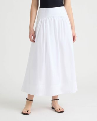 NVLT Womens Maxi Skirt With Yoke