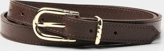 Ernest W. Baker Mens Gold-tone D buckle slim leather belt