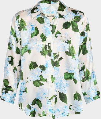 L'agence Dani Hydrangea Silk Blouse