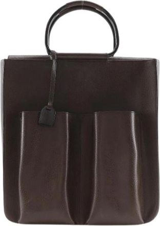Gucci Pre-owned Oude Leren Handtas - Heren - Vintage Shopper - Bruin - ONE Size - Leer - Vintage